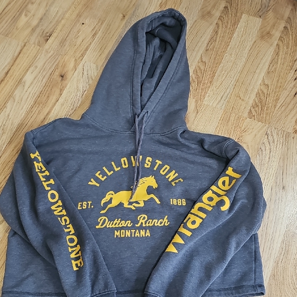 Wrangler Charcoal and Mustard Hoodie